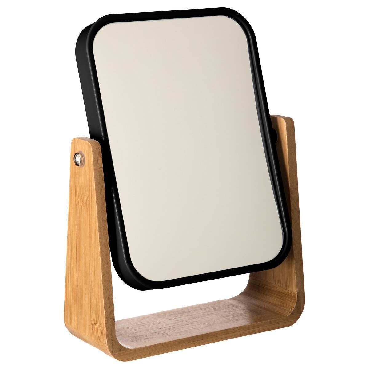 5Five Natureo Make-up en Scheerspiegel - 16 x 6 x 22 cm - Zwart - Draaibaar