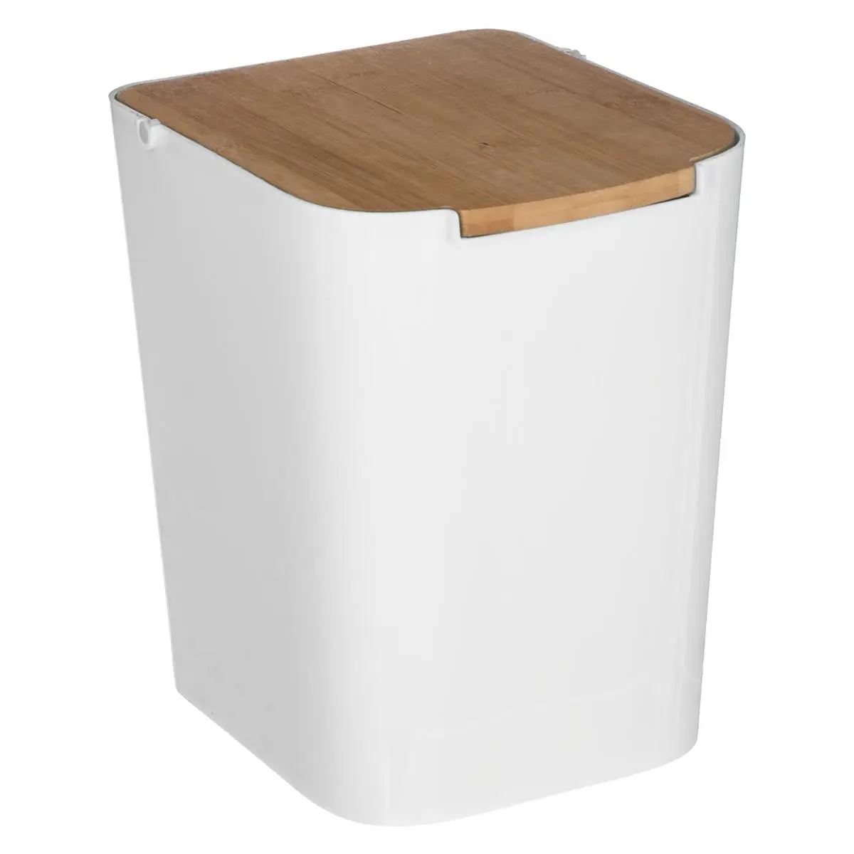 5Five Prullenbak Natureo 5L - Wit - Kleine pedaalemmer - Voor badkamer en toilet afbeelding