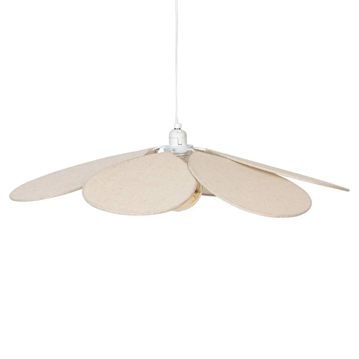 Atmosphera Naya Kinderhanglamp– Bloemvorm – Beige – Ø72 cm – Linnen – E27 – Speels&Veilig afbeelding