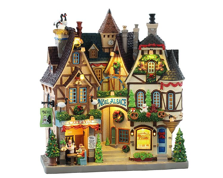 Lemax Caddington Village Facade - Noel Alsace - Met Verlichting - 2025 Collectie