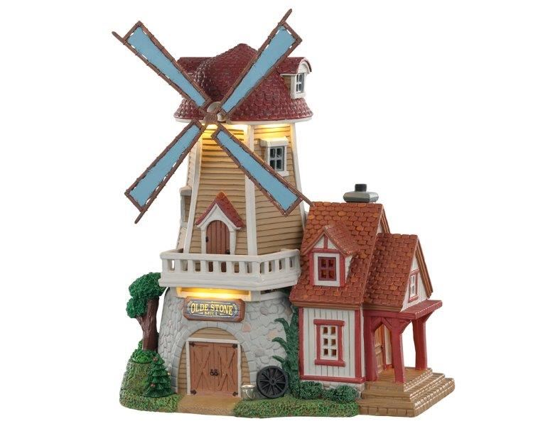 Lemax -'Olde Stone Mill'- Verlicht gebouw met animatie - Inclusief adapter afbeelding