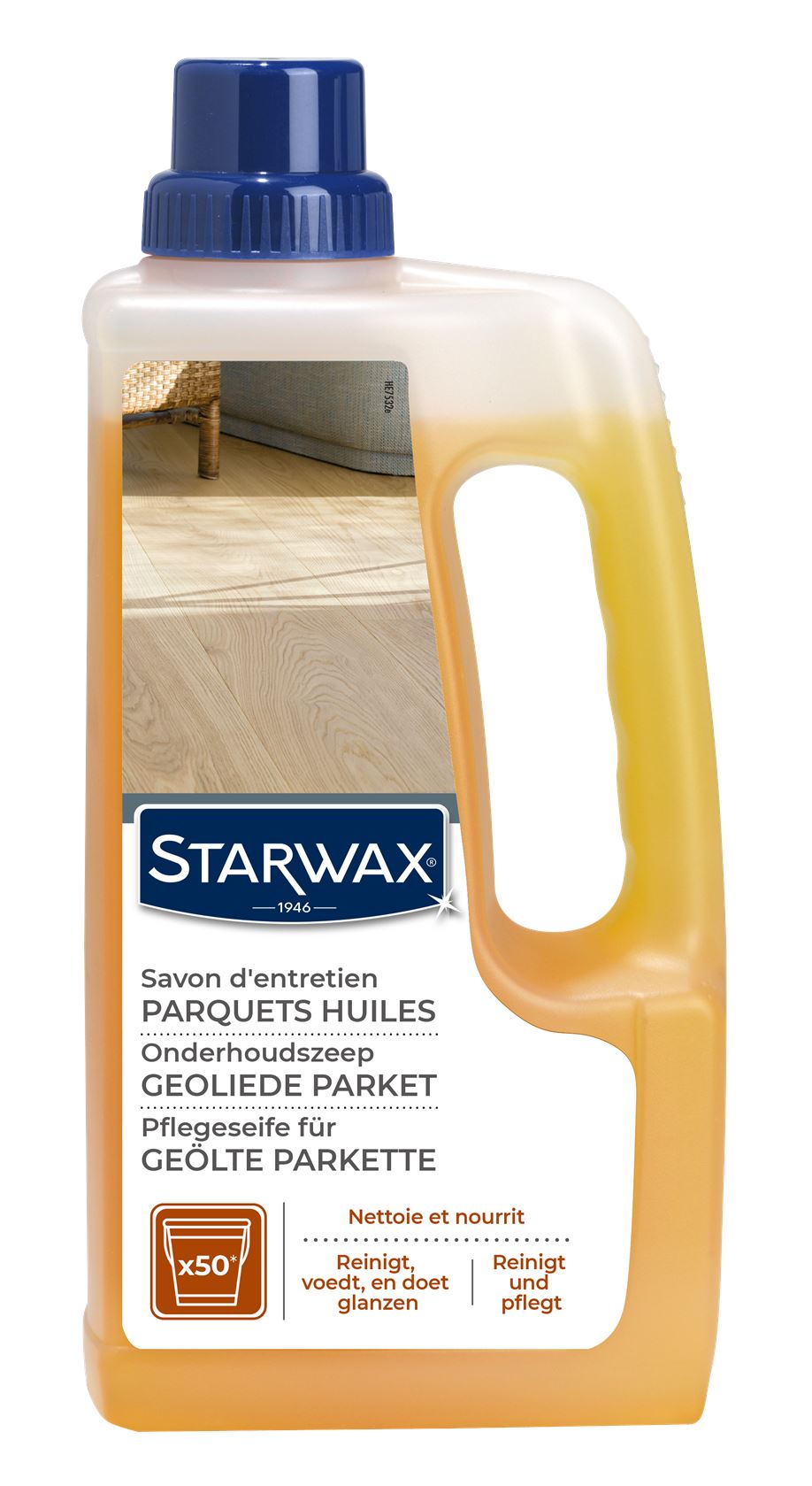 Starwax onderhoudszeep voor geolied parket - 1L afbeelding