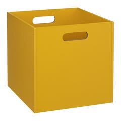 Stoffen opbergdoos - 31x31x31cm - Geel afbeelding