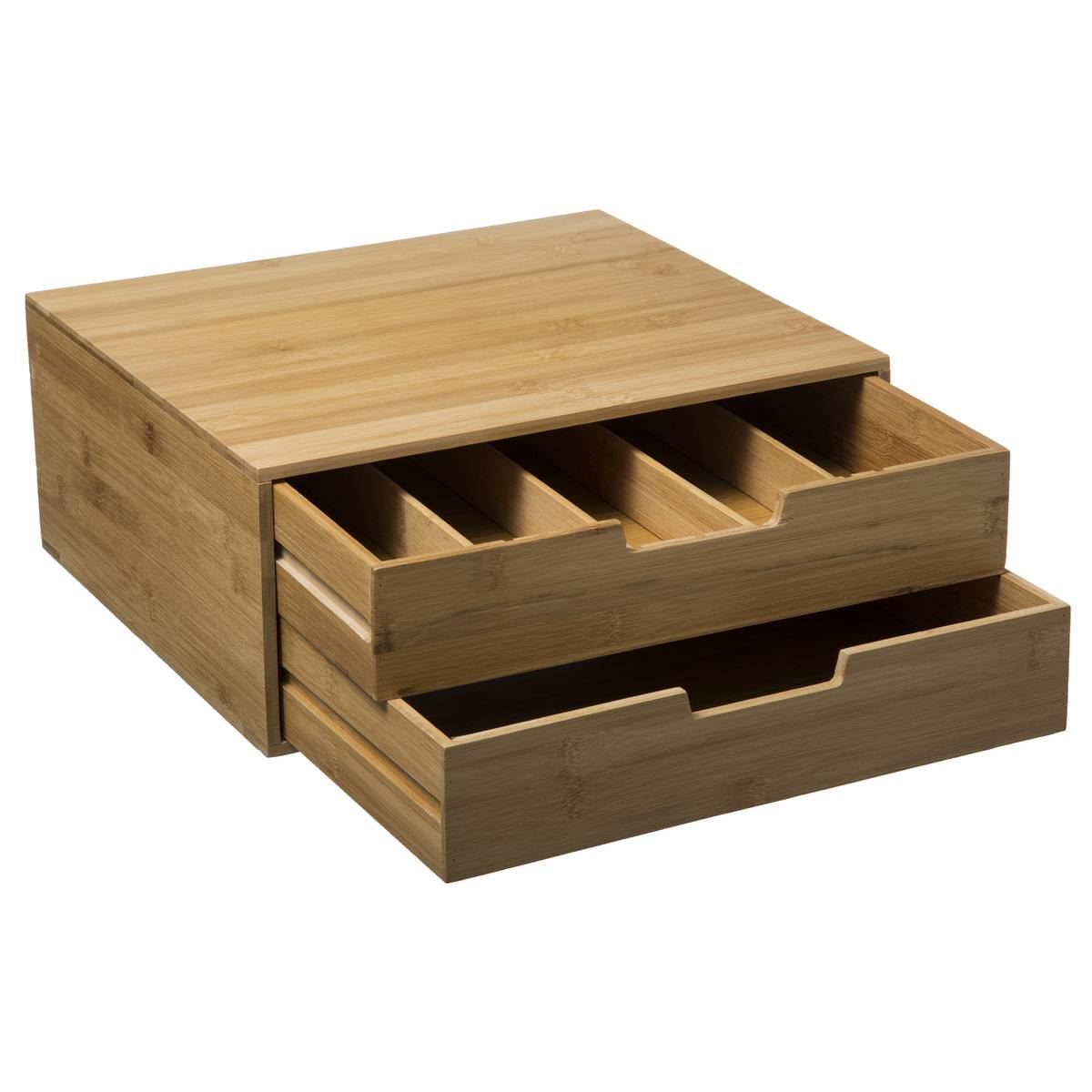Beige Bamboe Capsulehouder voor Grote Capsules afbeelding