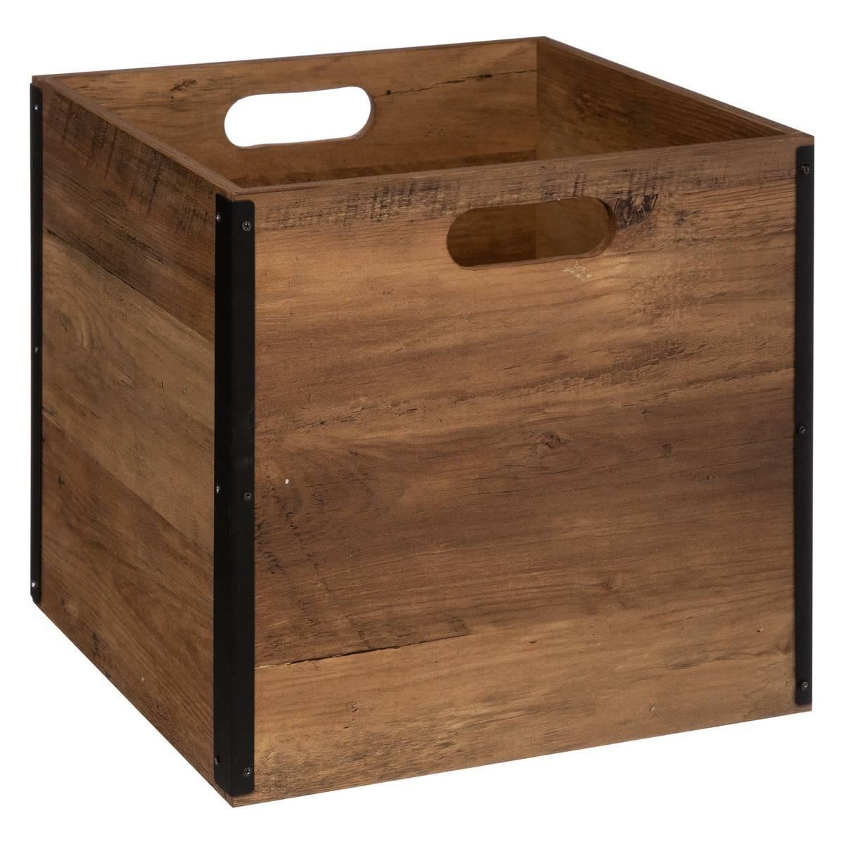 5Five houten opbergdoos - 31x31x31 cm - Houtbruin