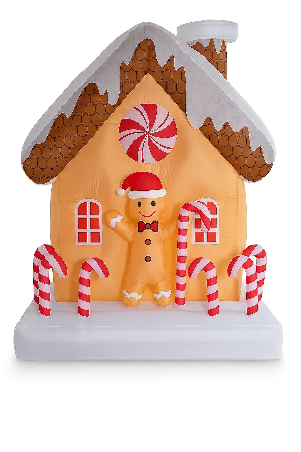 Opblaasbaar huis peperkoek - 180 x 145 cm - Kerst decoratie afbeelding