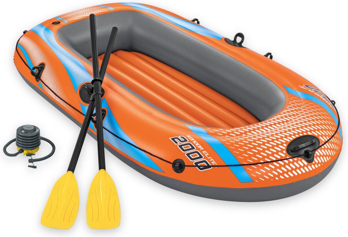 Bestway opblaasboot'Kondor Elite 2000'raft set - 1 volwassene&1 kind - incl. accessoires afbeelding