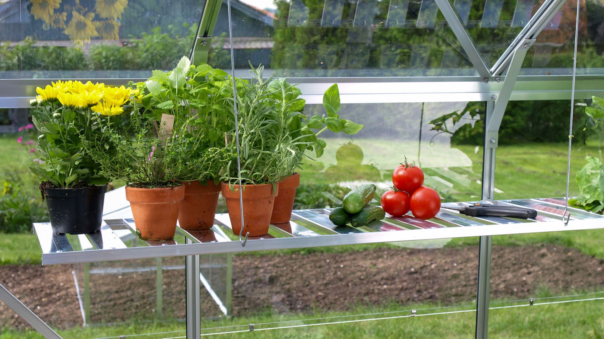 Vitavia opklapbaar schap - Aluminium - 122cm x 30cm afbeelding