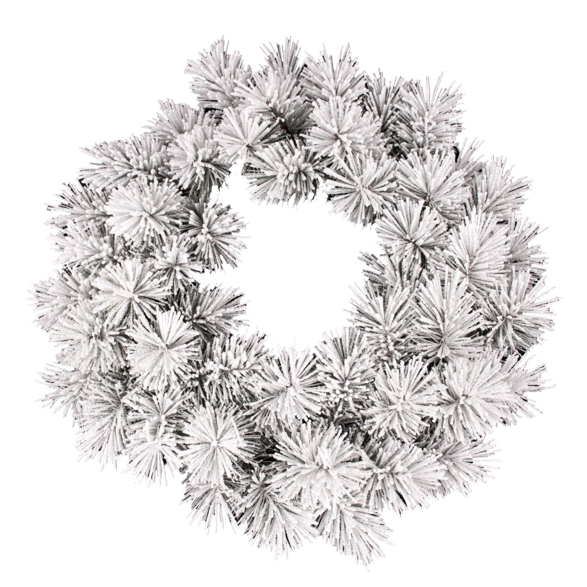 Kerstkrans"Oregon"- groen - Diameter 60 cm - met sneeuw afbeelding