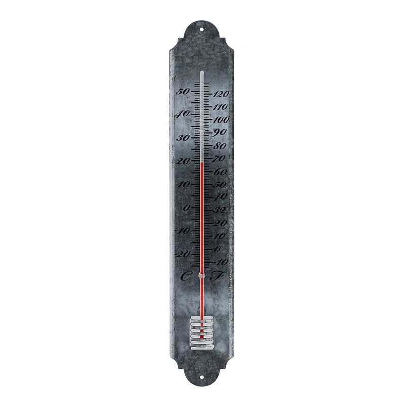 Esschert Design oud zink thermometer 50 cm afbeelding