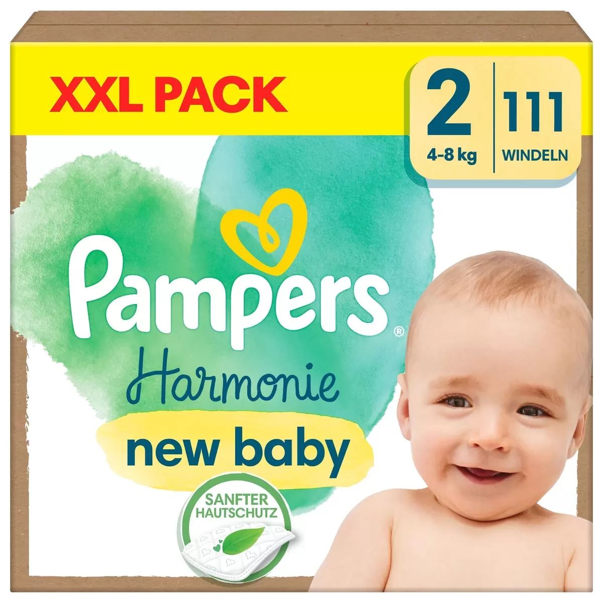 Pampers Harmonie luiers - Maat 2 (4-8 KG) - 111 luiers