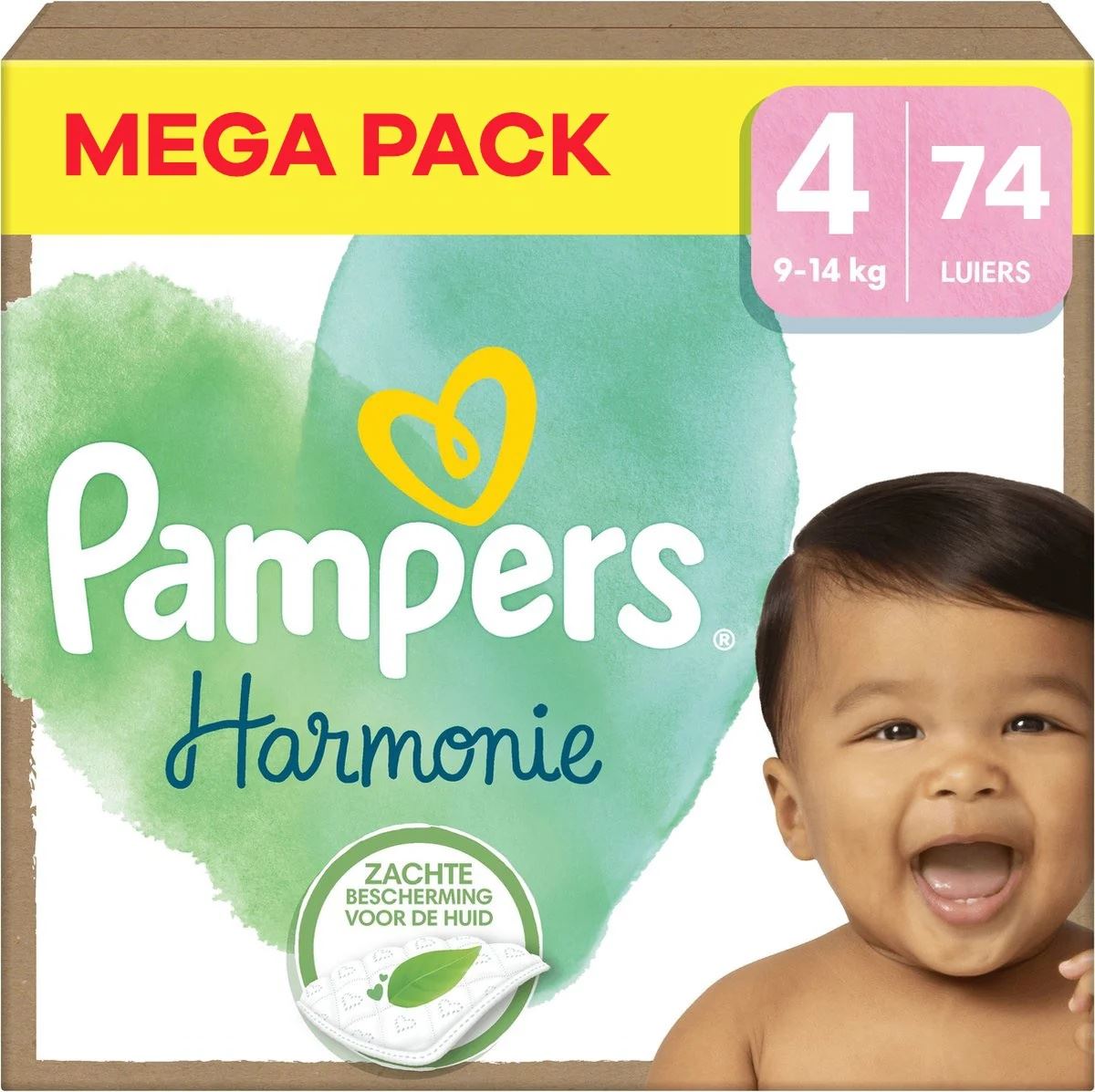 Pampers Harmonie luiers - Maat 4 (10-15 kg) - 74 stuks afbeelding