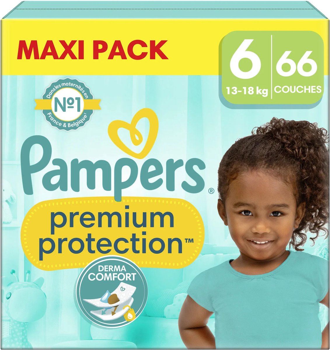 Pampers Premium Protection luiers - Maat 6 (13+kg) - 66 stuks - Voordeelverpakking afbeelding
