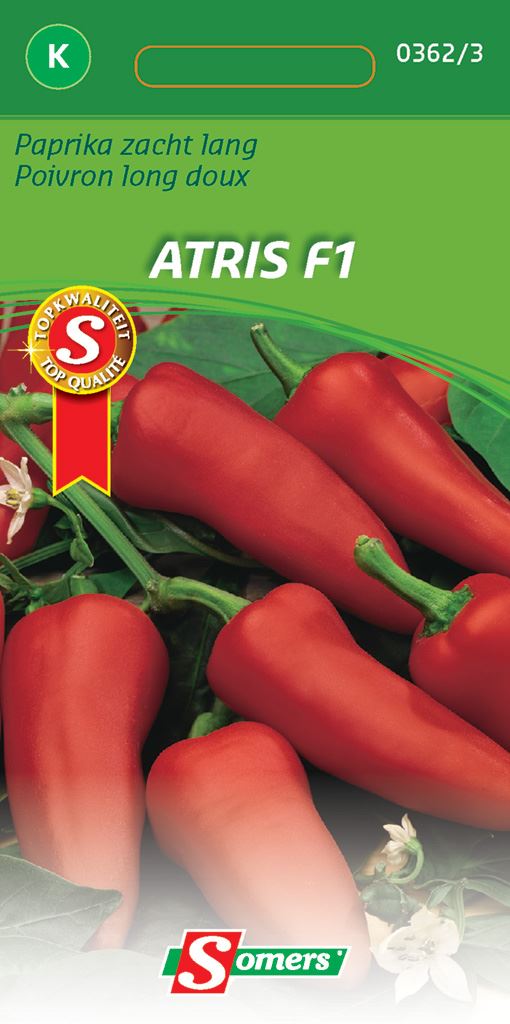 Somers Paprika Zacht Lang Atris F1 - Hybride paprika afbeelding
