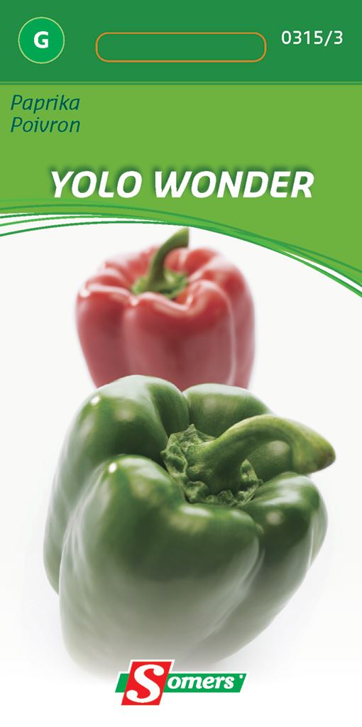 Somers Paprikazaden - Yolo Wonder - Zaadvast paprika afbeelding