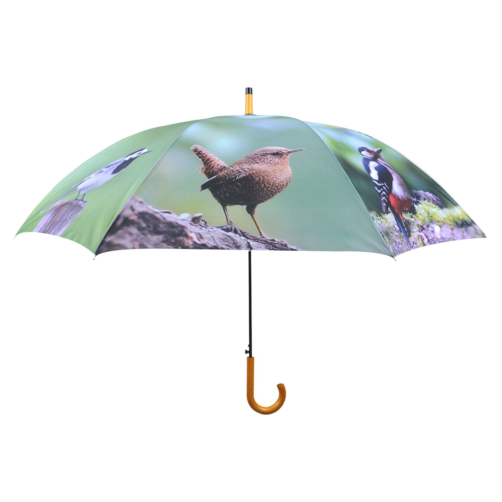 Esschert Design paraplu vogels - Paraplu met vogelprint - 120 x 120 x 95 cm afbeelding