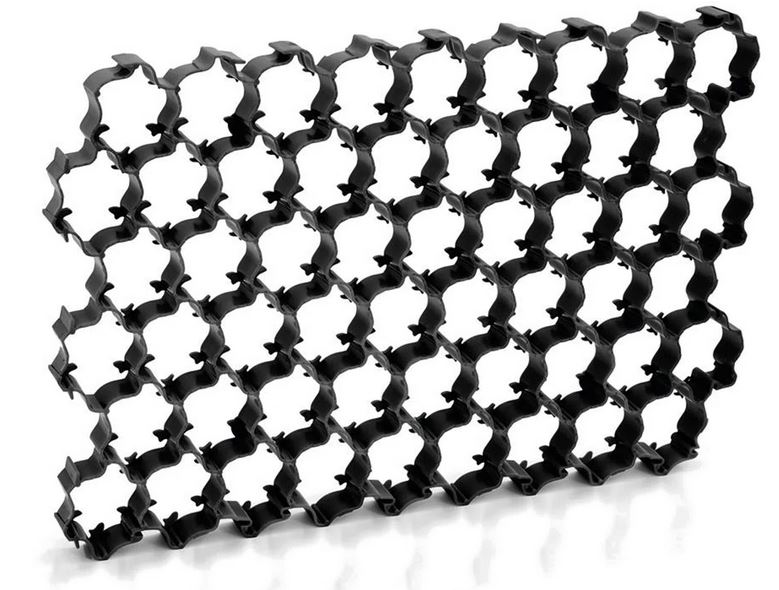Prosperplast Plant - Bestratingsrooster - Zwart - Doorlatend - Voor Gras en Grind - Set van 5 - 50x50cm afbeelding