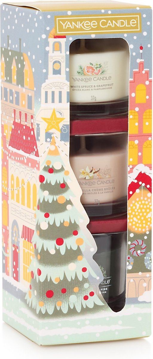 Yankee Candle - Passport To The Holidays - Giftset met 3 kleine votive geurkaarsen afbeelding