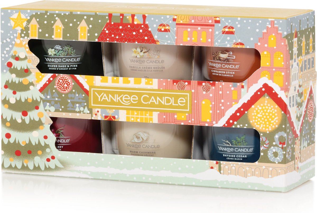 Yankee Candle - Passport To The Holidays - Giftset met 6 kleine votive geurkaarsen afbeelding