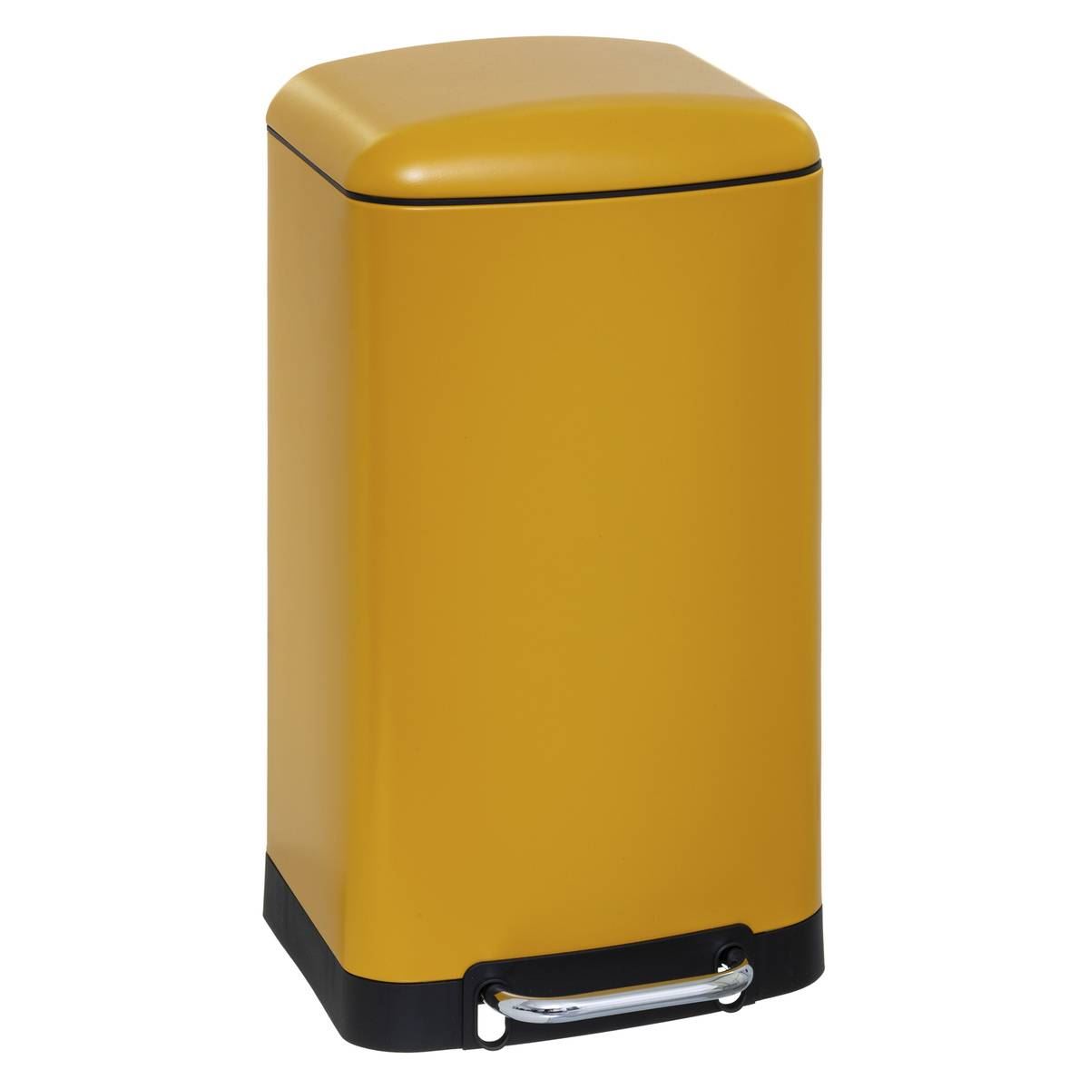 5Five Vuilnisbak Ariane Metaal - Pedaalemmer Geel- Afvalbak met softclose - 34 x 30,5 x 61 cm - 30 l afbeelding