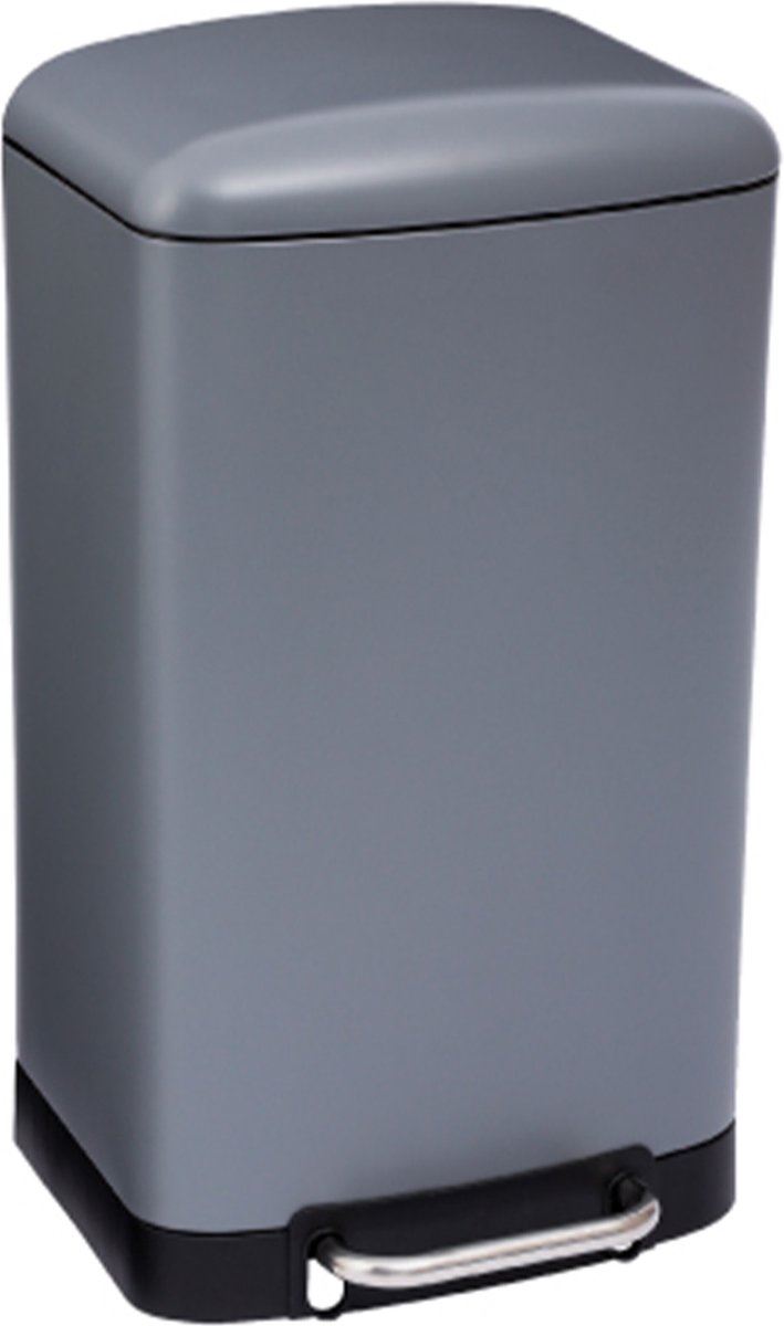 5Five Vuilnisbak Ariane Metaal - Pedaalemmer Grijs - Afvalbak met softclose - 34 x 30,5 x 61 cm - 30 l afbeelding