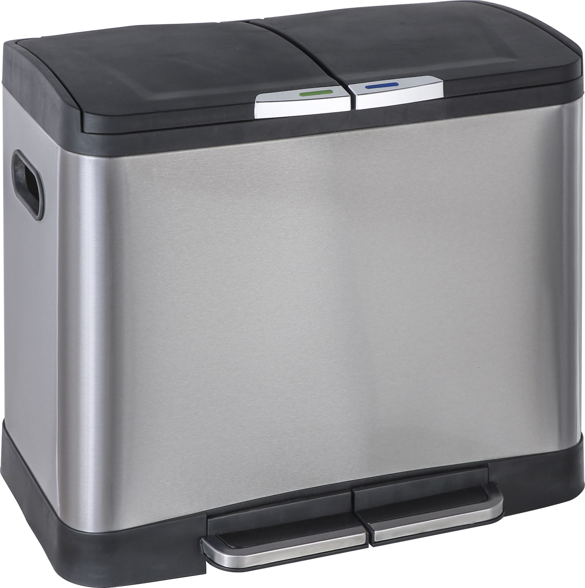 Practo Home pedaalemmer inox recycling mat inox - Huisafval - 36x56x47cm - 40 liter (2 x 20L) afbeelding