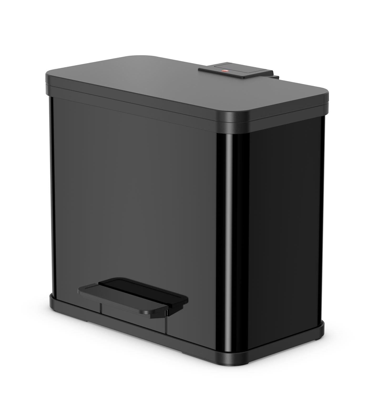 Hailo hailo oko duo plus l - (4*) zwart - Afvalbak - 34x47x43cm - gelakt staal / kunststof - 26 liter (17 + 9L) afbeelding