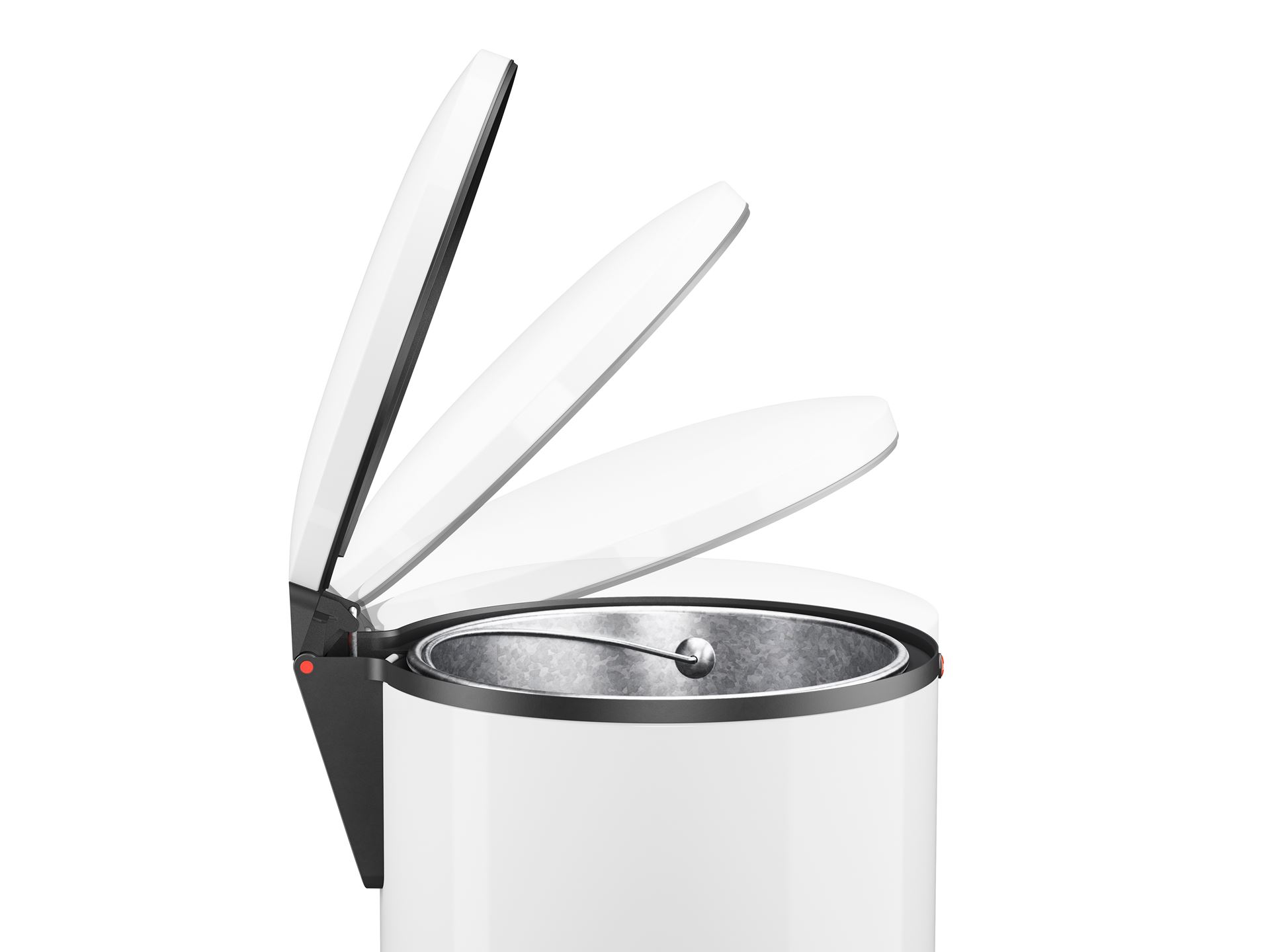 Hailo hailo pure l - (5*) wit - Afvalbak - 30,8x30,8x60,4cm - gelakt staal / verzinkt - 25 liter afbeelding