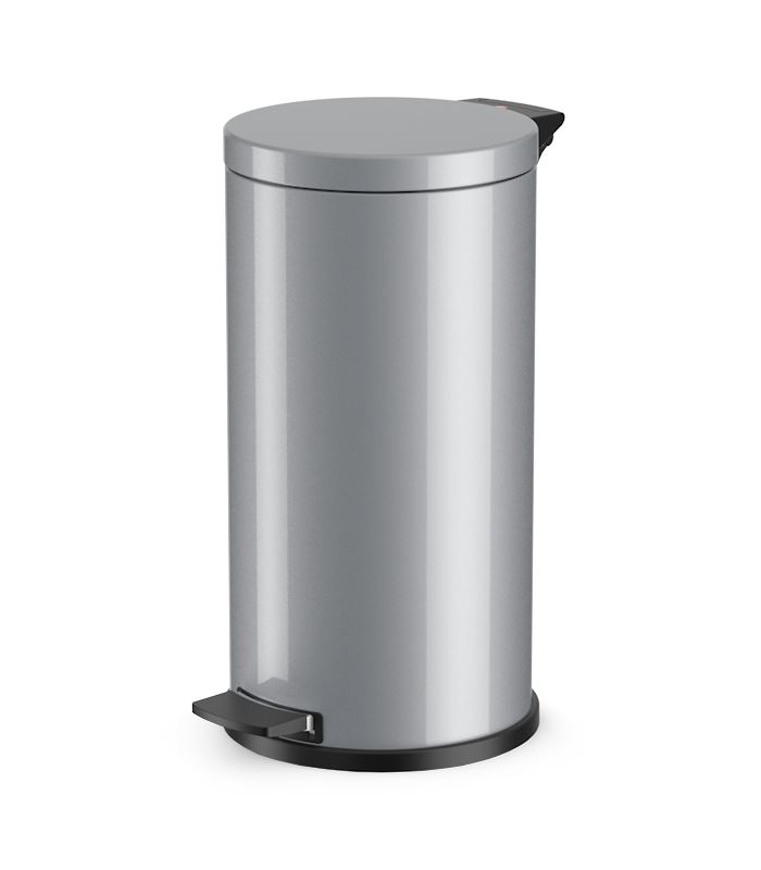 Hailo hailo solid l - 18l (3*) zilver - Huisafval - 28x28x53cm - gelakt staal / verzinkt - 18 liter