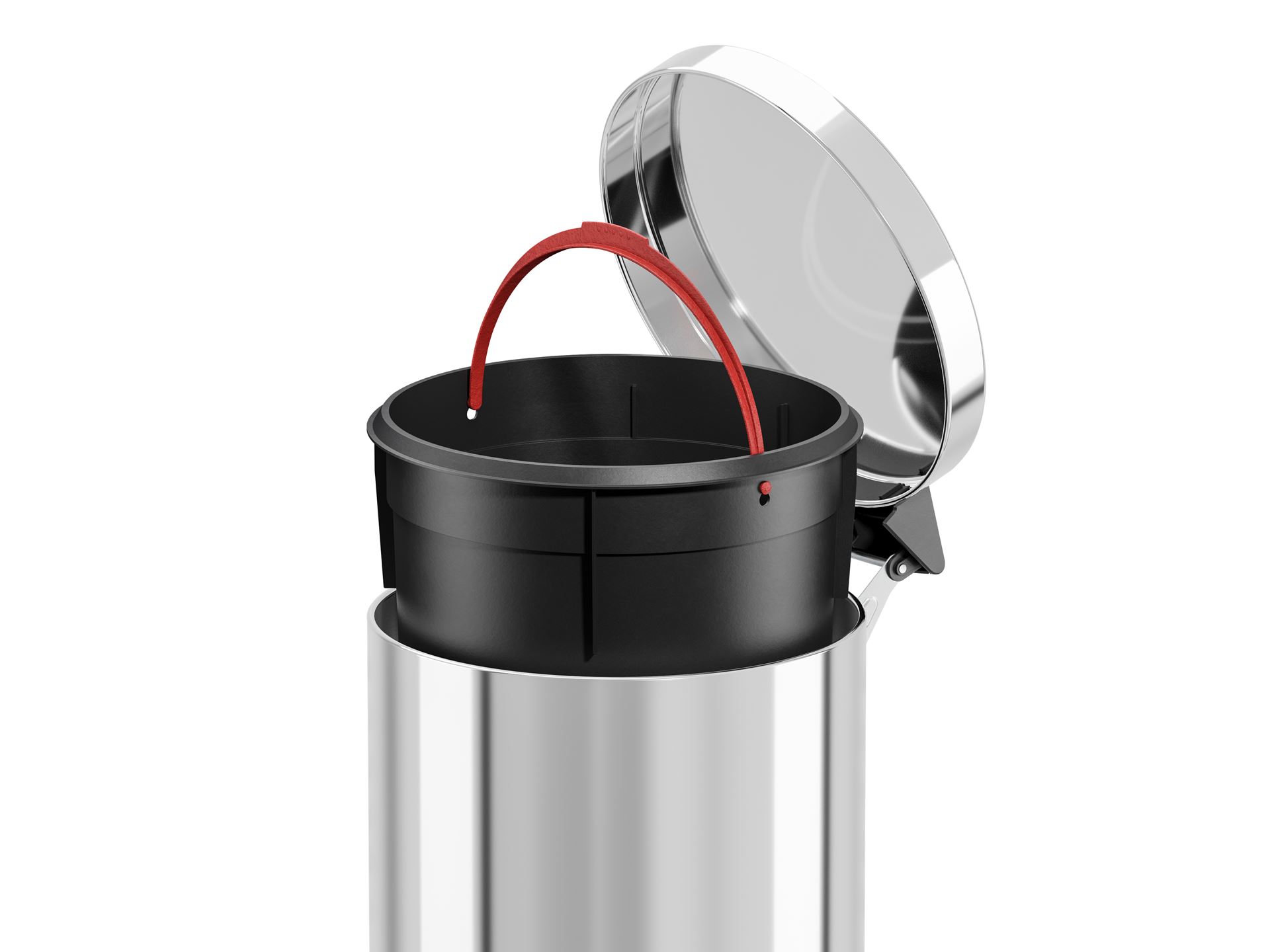 Hailo hailo solid m - (3*) inox - Afvalbak - 28x28x36cm - roestvrij staal / kunststof - 12 liter afbeelding