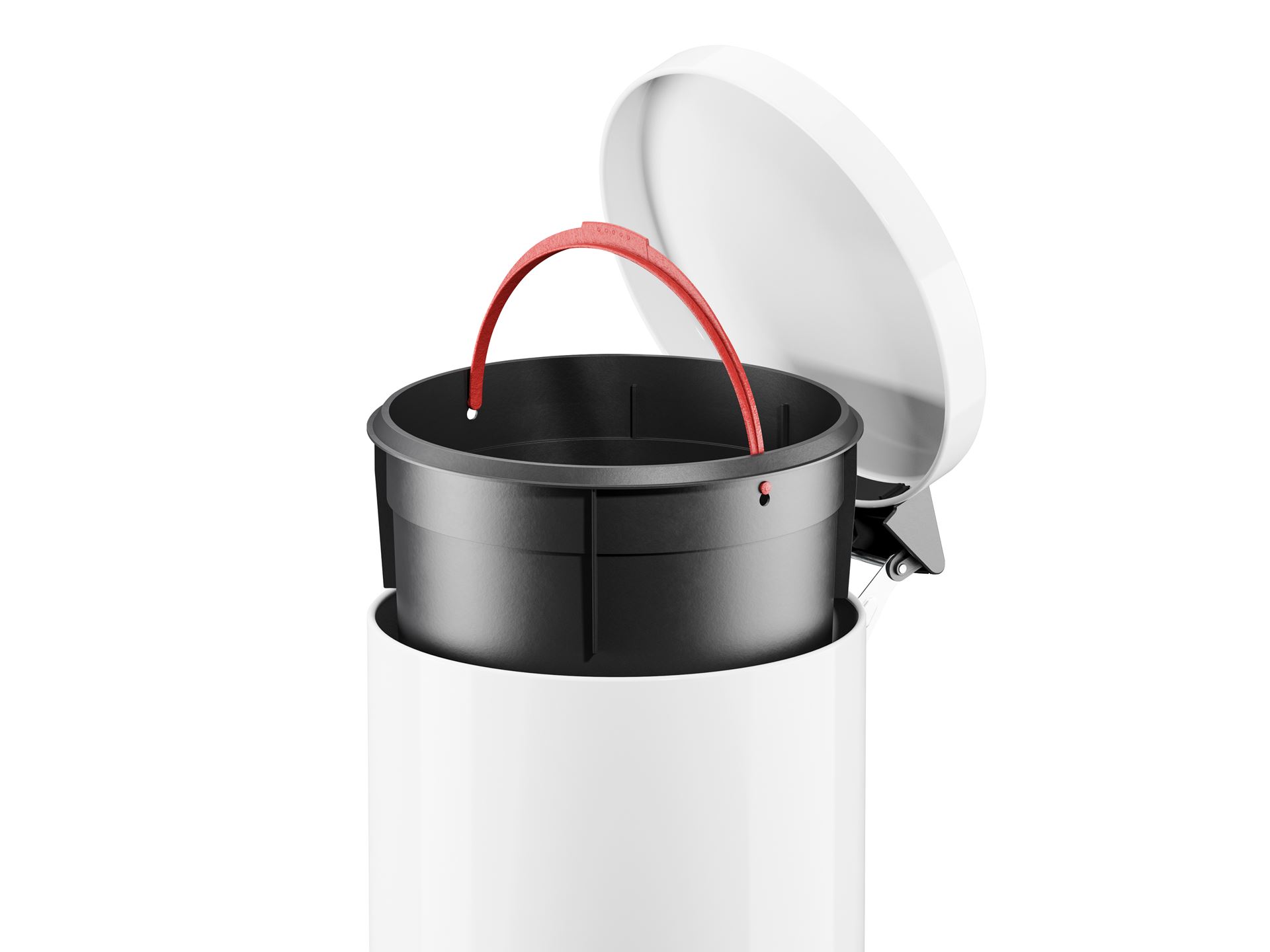 Hailo hailo solid m - (3*) wit - Afvalbak - 28x28x36cm - gelakt staal / kunststof - 12 liter afbeelding