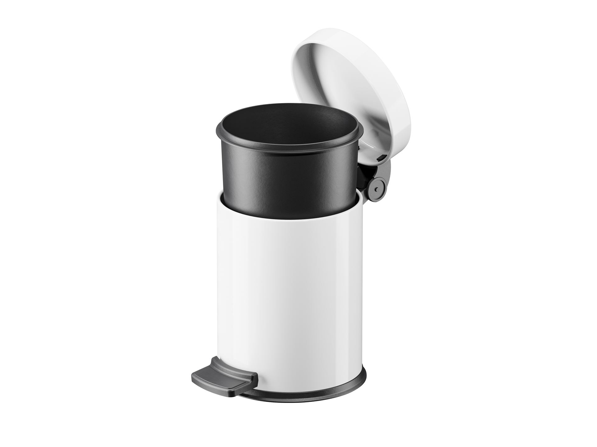 Hailo hailo solid s - 4l (3*) wit - Huisafval - 18x18x27cm - gelakt staal / kunststof - 4 liter afbeelding