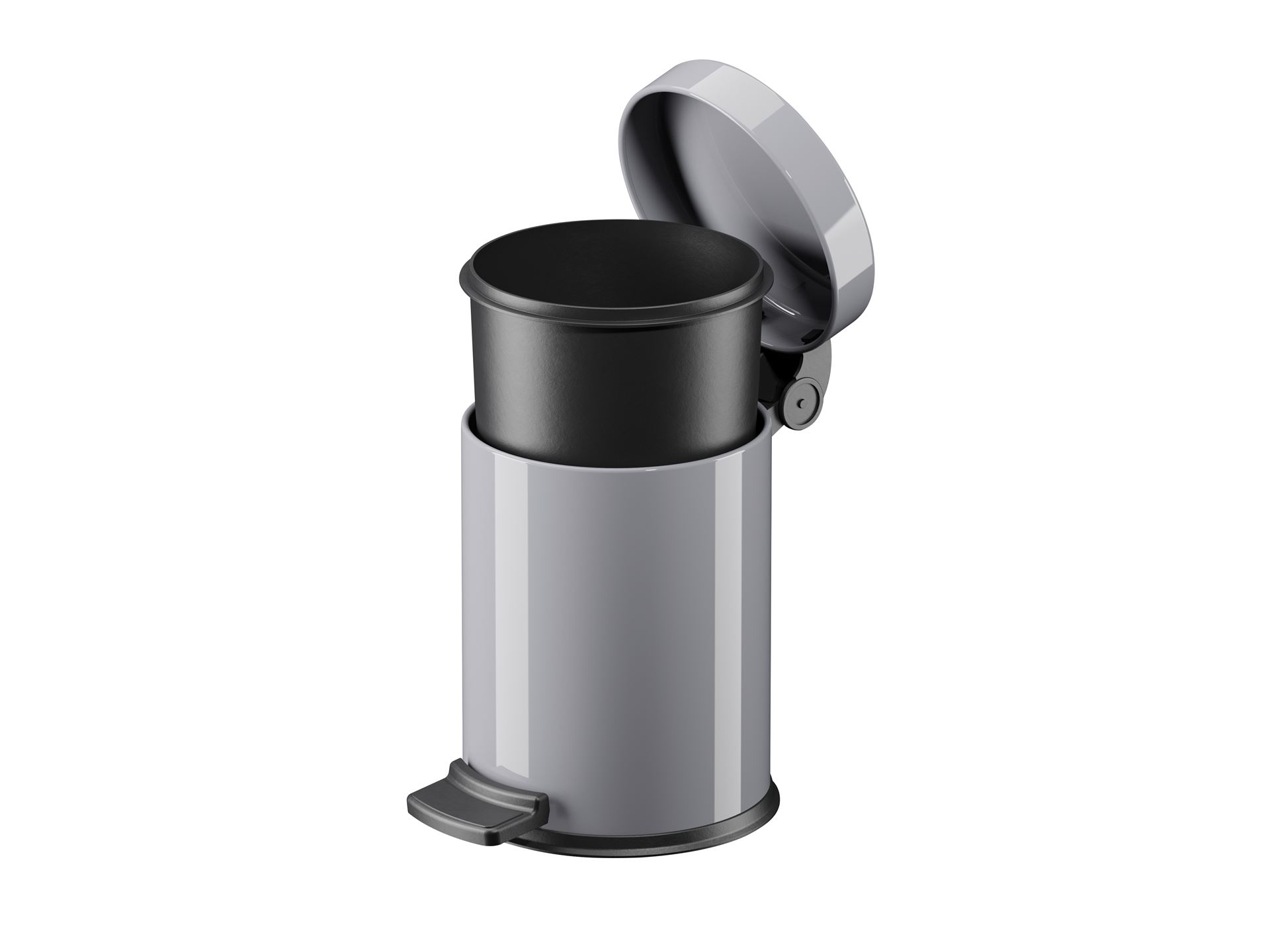 Hailo hailo solid s - 4l (3*) zilver - Huisafval - 18x18x27cm - gelakt staal / kunststof - 4 liter afbeelding