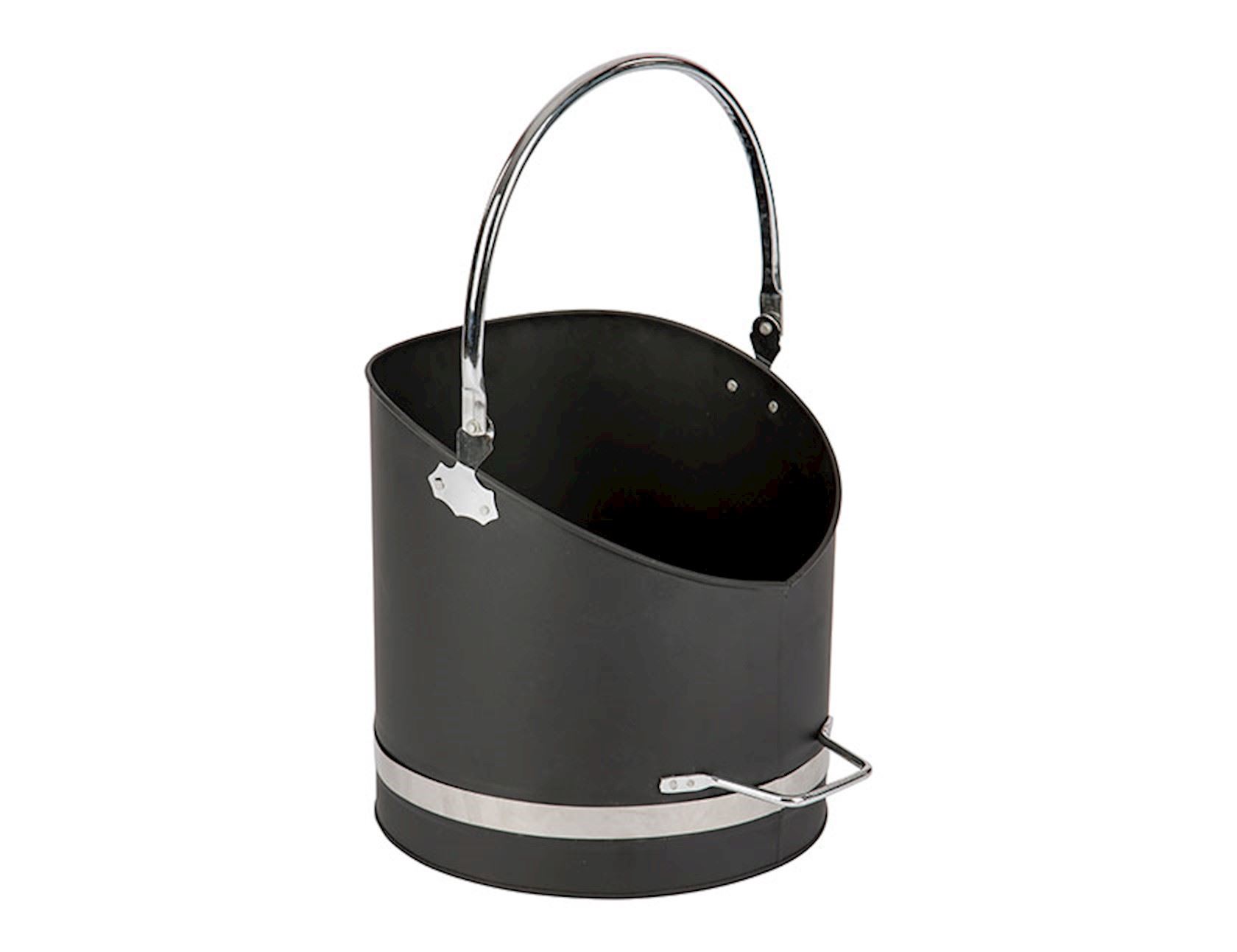 Practo Home pelletemmer chroom zwart + chroom - Haardaccessoires - 30,5x30,5x30,5cm afbeelding