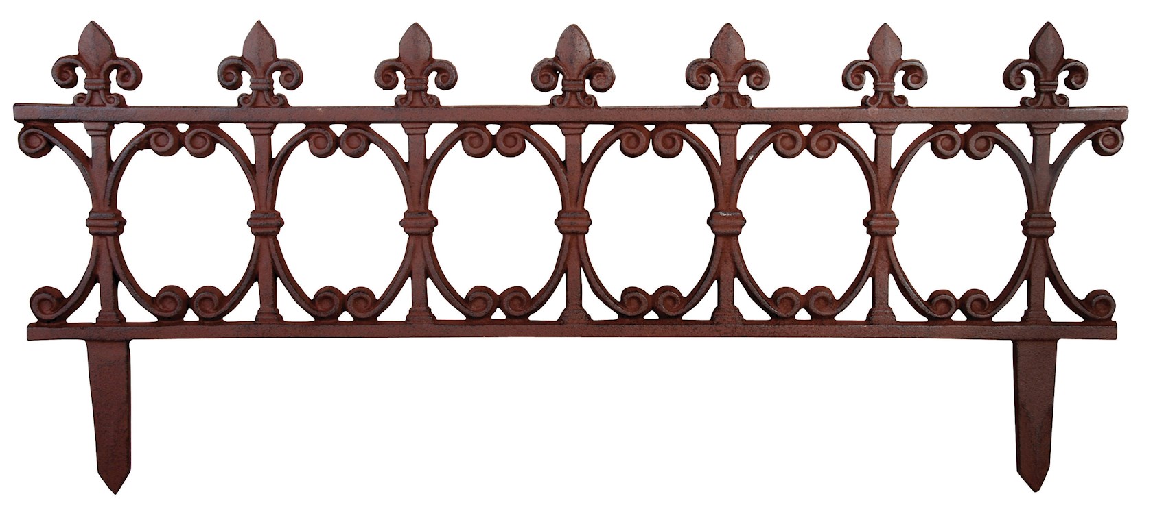 Esschert Design Gietijzeren perkhek met Franse lelie 82x36cm afbeelding