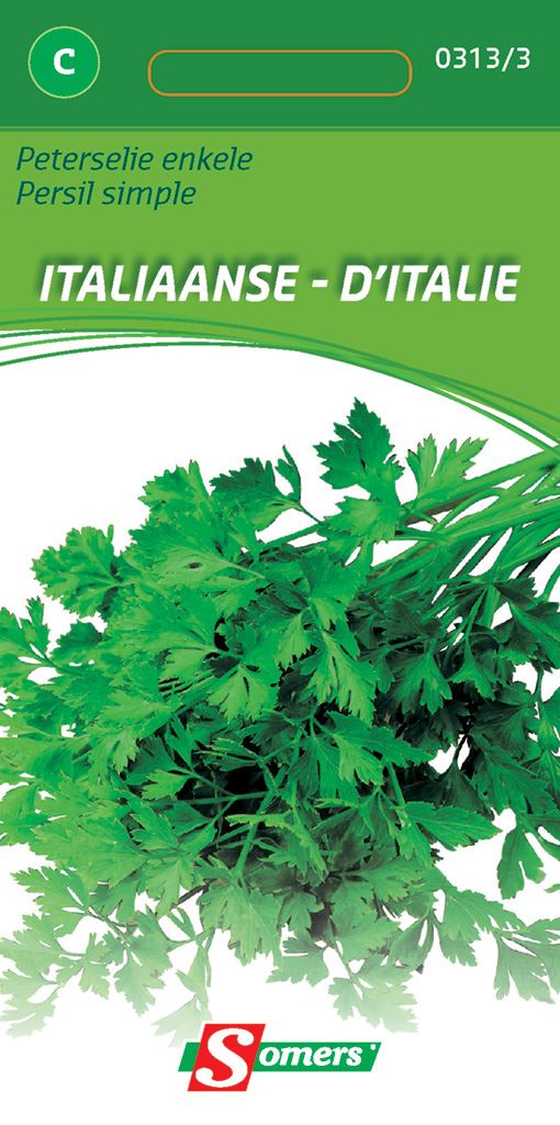 Somers Peterselie Enkele Italiaanse - Zaadvast peterselie afbeelding
