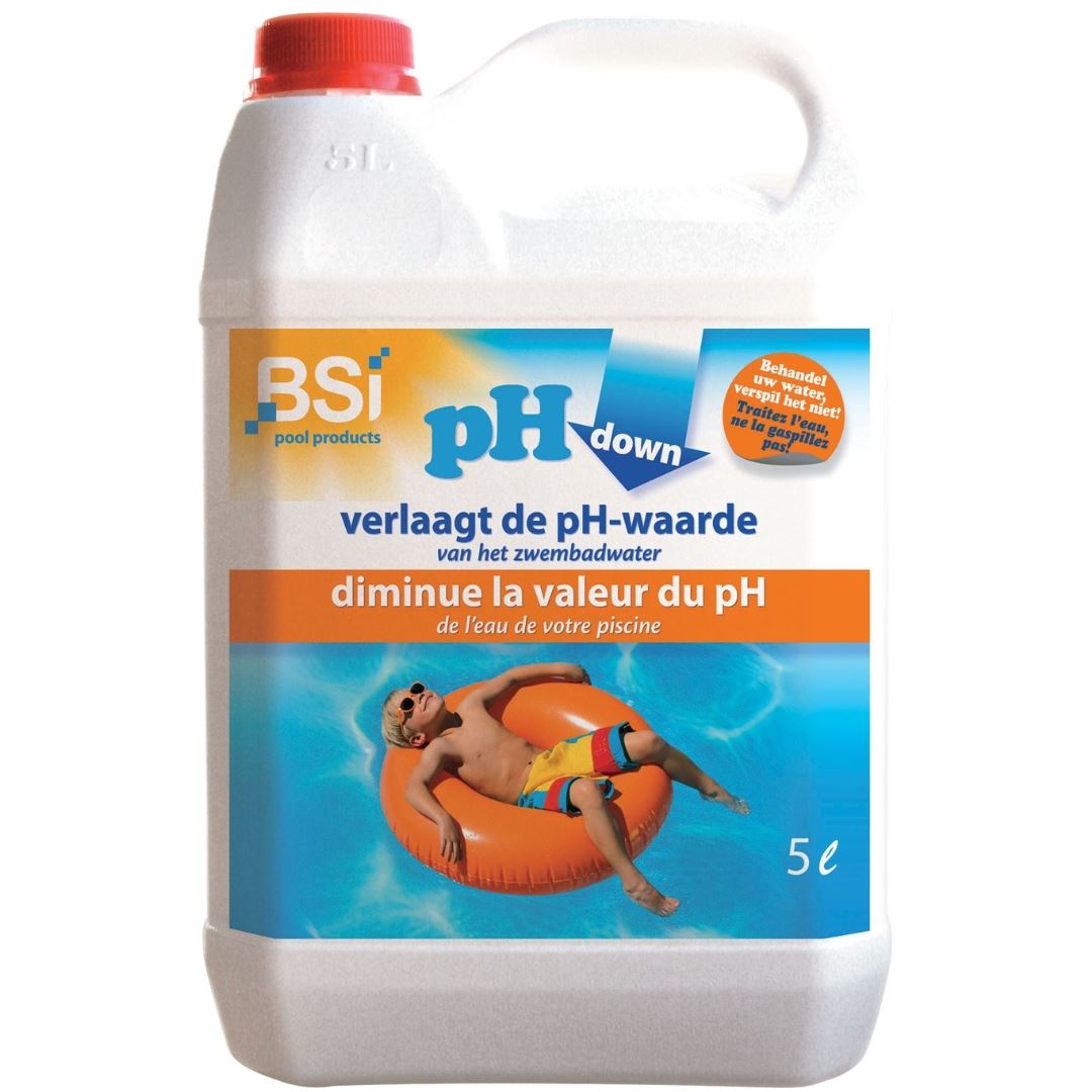 BSI pH Down liquid 5L - verlaagt de pH-waarde van je zwembad of spa afbeelding