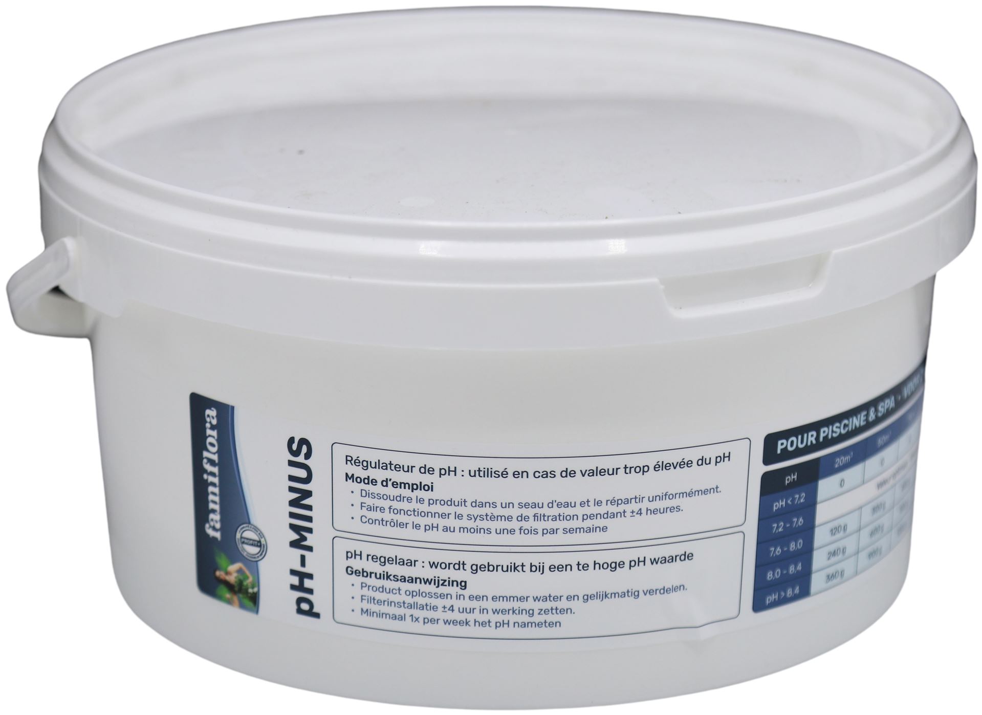 Famiflora pH-minus poeder 3kg - verlaagt de pH-waarde van je zwembad of spa! afbeelding