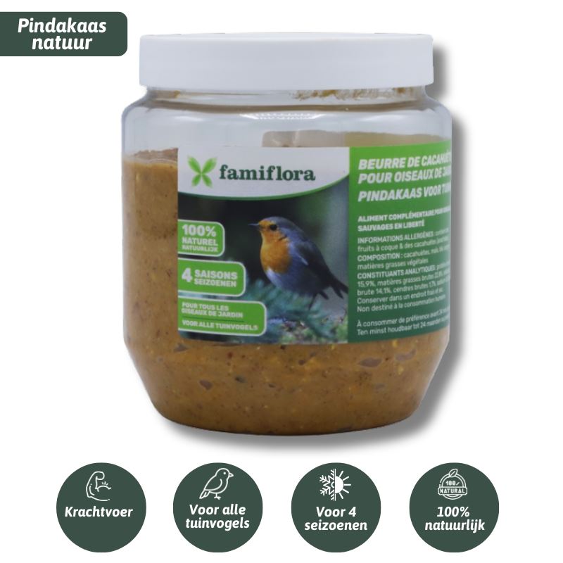 Famiflora pindakaas voor tuinvogels natuur - 350 gr afbeelding