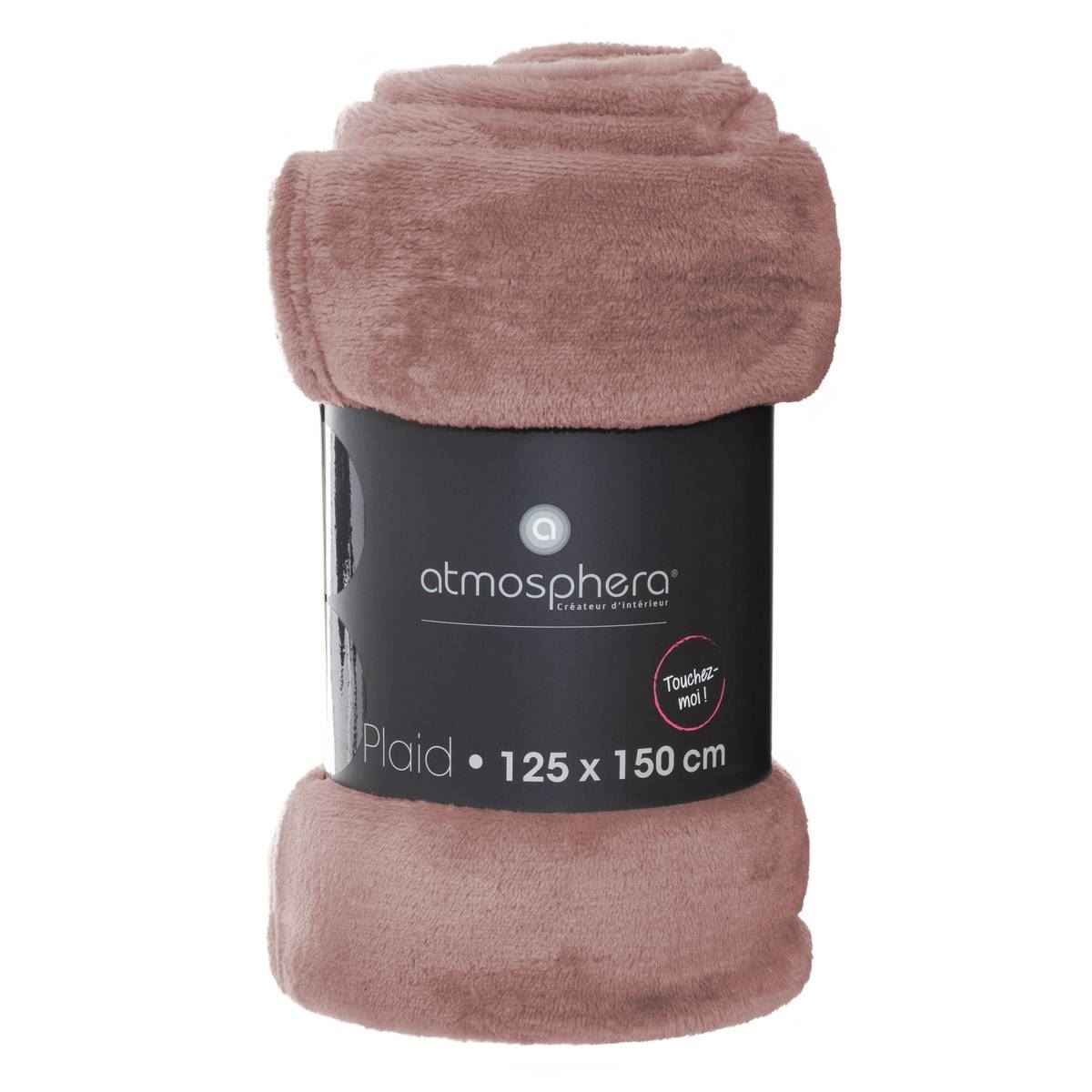 Atmosphera roze Flanellen plaid 125x150 cm - 250 g/m² afbeelding