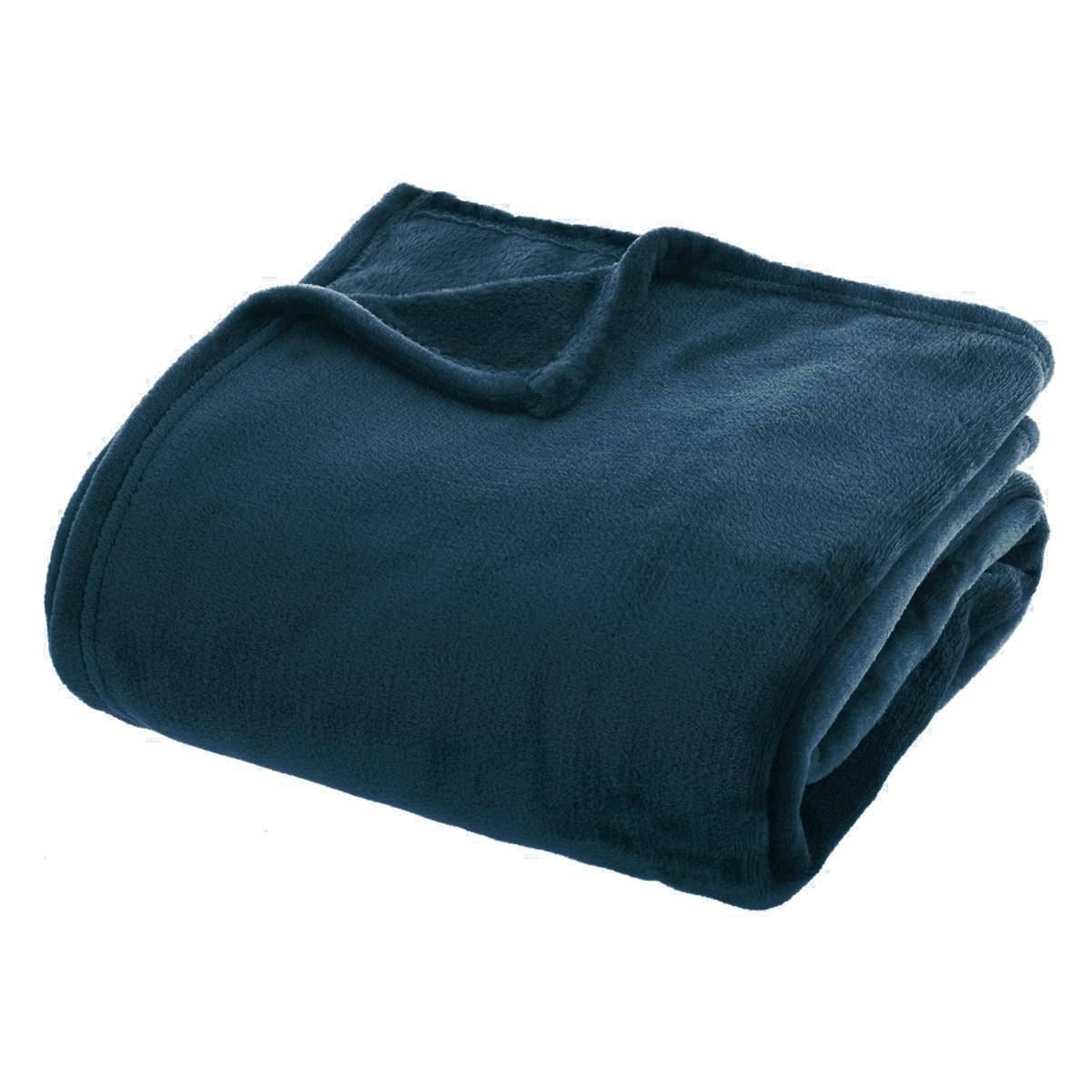 Atmosphera egeïsche Blauw Flanellen fleecedeken 180x230 cm - 240g/m² afbeelding