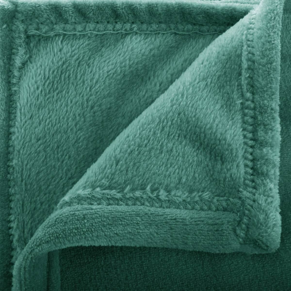 Atmosphera plaid Flanel Uni 130x180cm - Groen