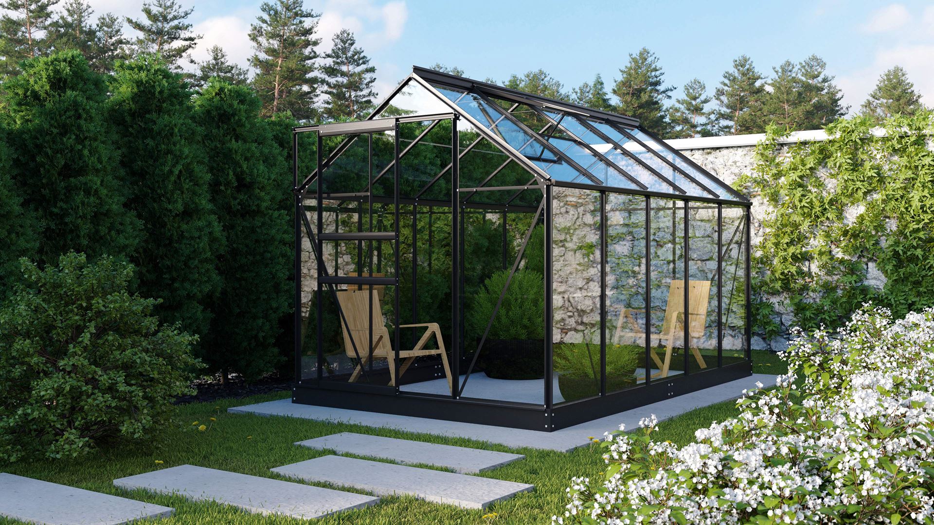 Vitavia Planet serre - 6,2m² - Zwart afbeelding