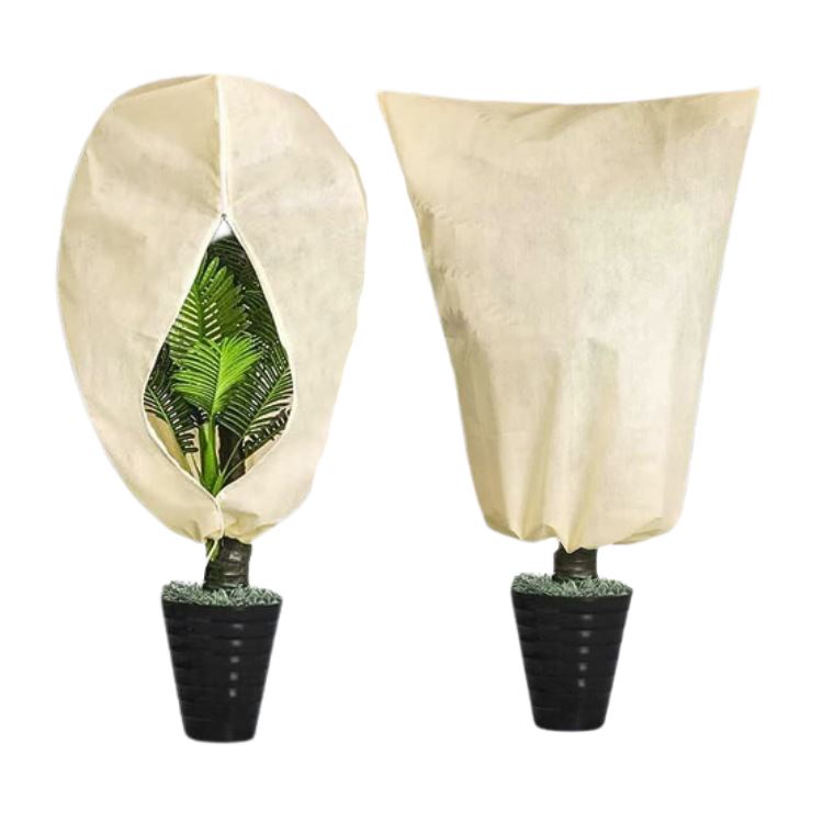 Famiflora vorstbeschermhoes met trekkoord - 70gr/m² - 60x80cm - beige afbeelding