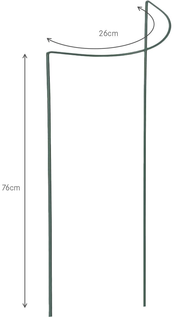 SOGO halfronde plantensteun 27x76cm - 2 stuks