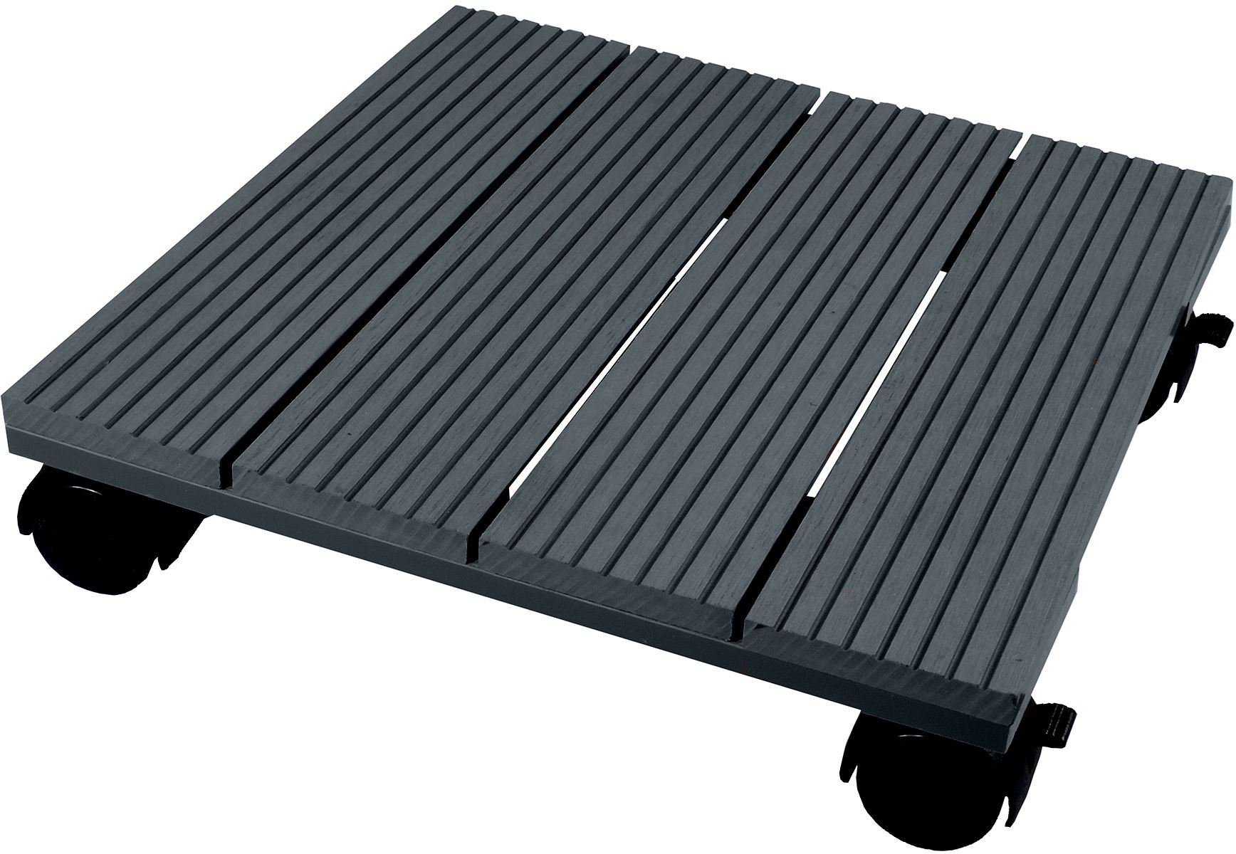 Nature Planttrolley HKC 30x30cm antraciet H7,5x29,5x29,5cm - met 4 wielen afbeelding