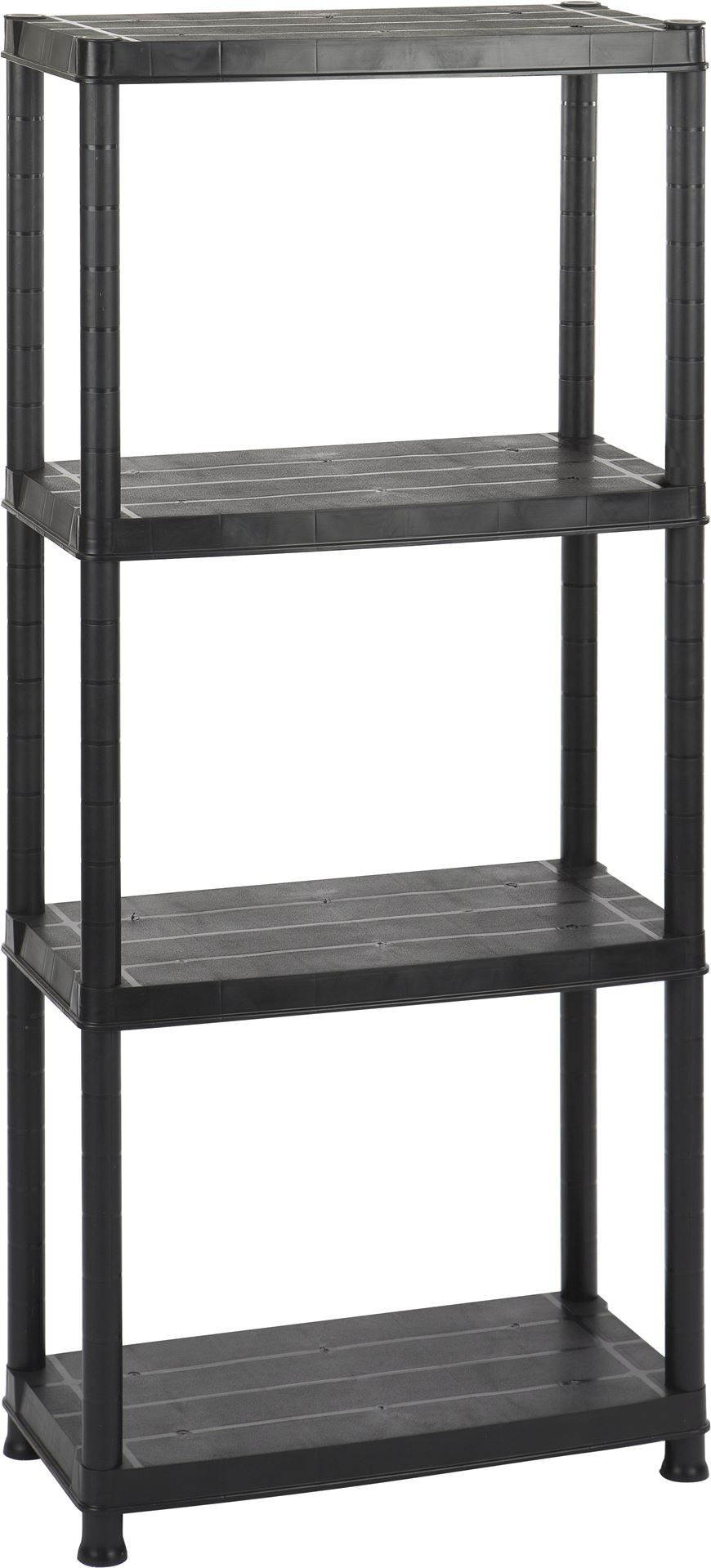 Practo Home plasti rack 063n zwart - Kunststof opbergrek - 31x61x130cm