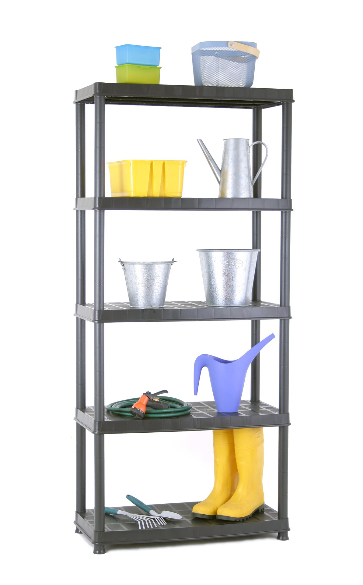 Practo Home plasti rack 081 zwart - Opbergrekken - 40x85x185cm