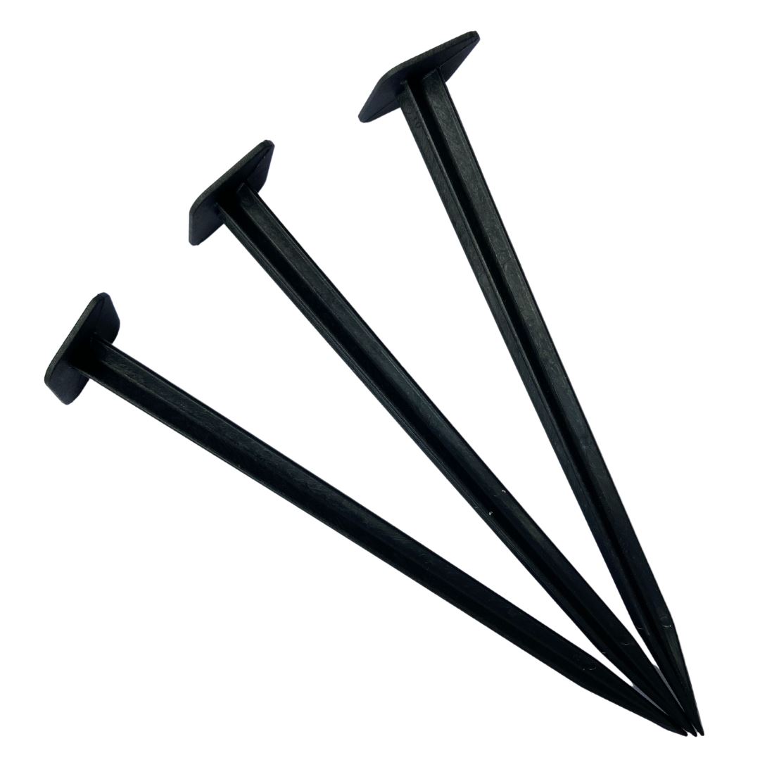 Breinas kunststof nagels voor afboordingen - Zwart - H23,5cm - 10 stuks afbeelding