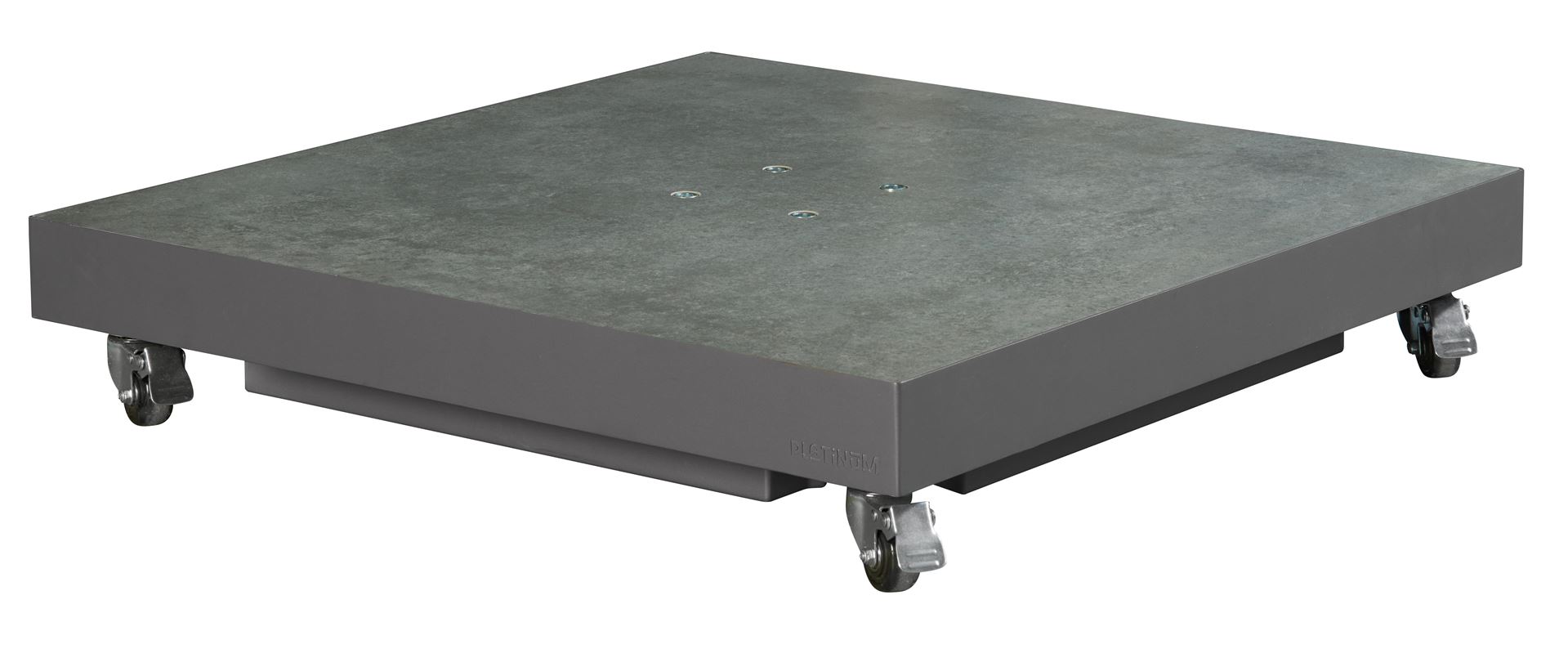 Platinum parasolvoet Ceramica Grey L81 x B81 x H15 cm - Antraciete vierkante premium parasolvoet afbeelding